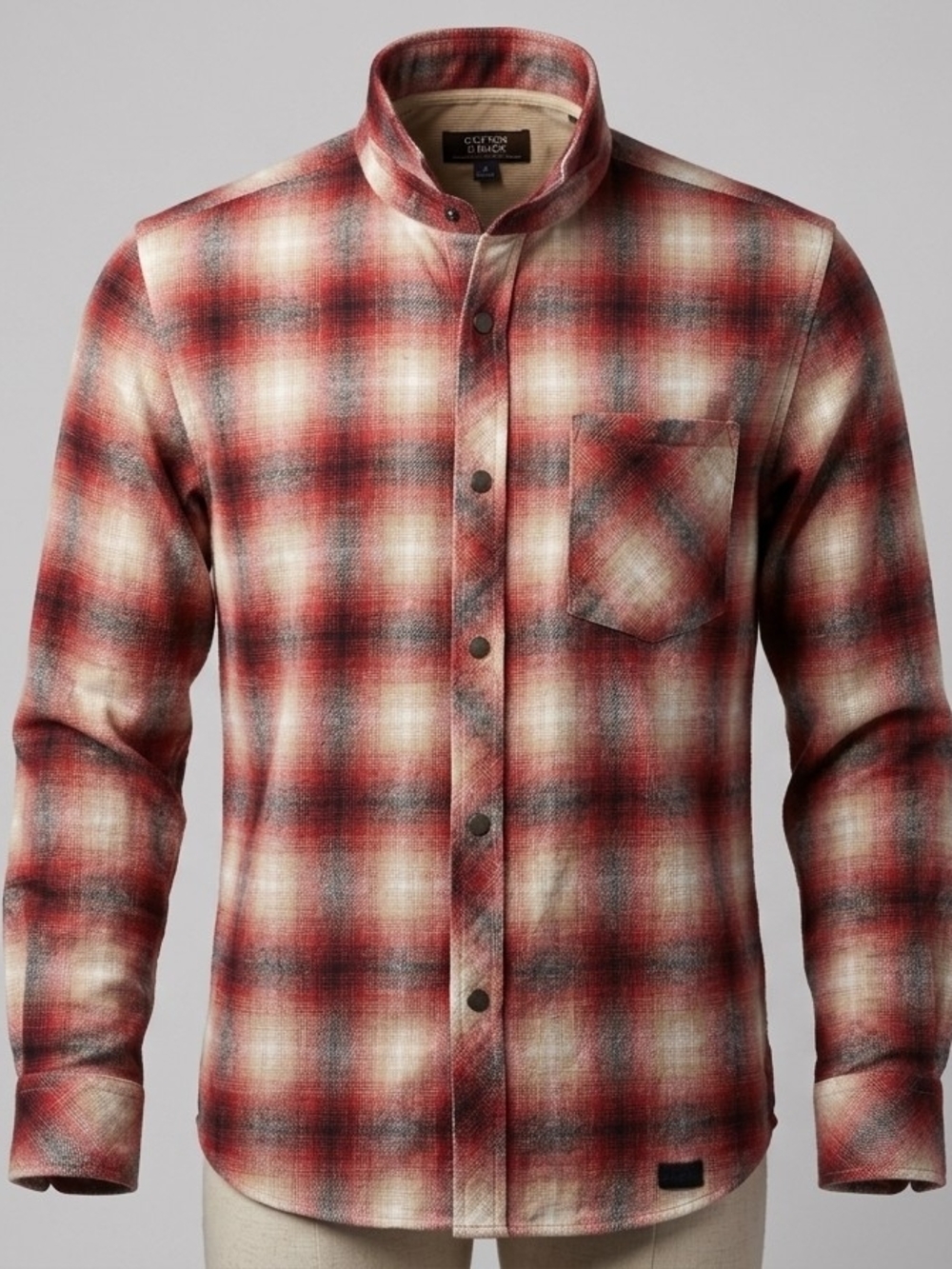 Outpost Black Red Plaid Button-Down Shirt L